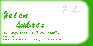 helen lukacs business card